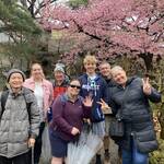 Family of 4 and their friends from Australia enjoyed conveyor-belt sushi restaurant and beautiful Japanese Garden in Tokyo