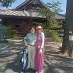 American senior couple enjoyed Ueno park and snow crab