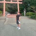 Young active Italian guy enjoyed Sawara old town and Katori Jingu.