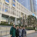 A Brazilian family of three continues enjoying the Tokyo scenery as they did yesterday