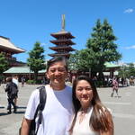  Brazilian couple in east side of Tokyo in a hot day