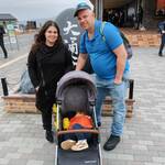 Nice Israelite couple and a child enjoyed the nature at Hakone.