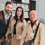 A well-matched couple from Italy enjoying sightseeing in Tokyo