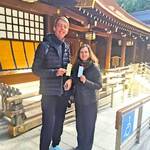A young Polish couple in their thirties enjoyed exploring Tokyo.